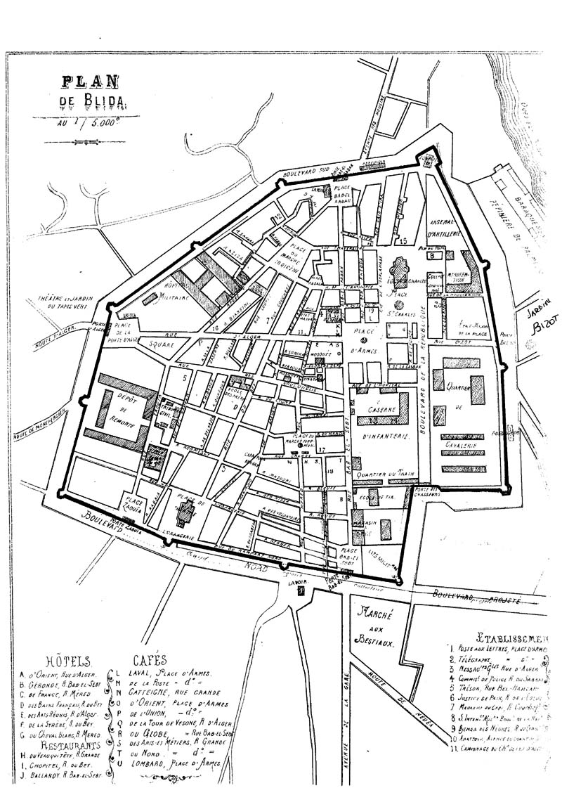 Plan BLIDA 1866